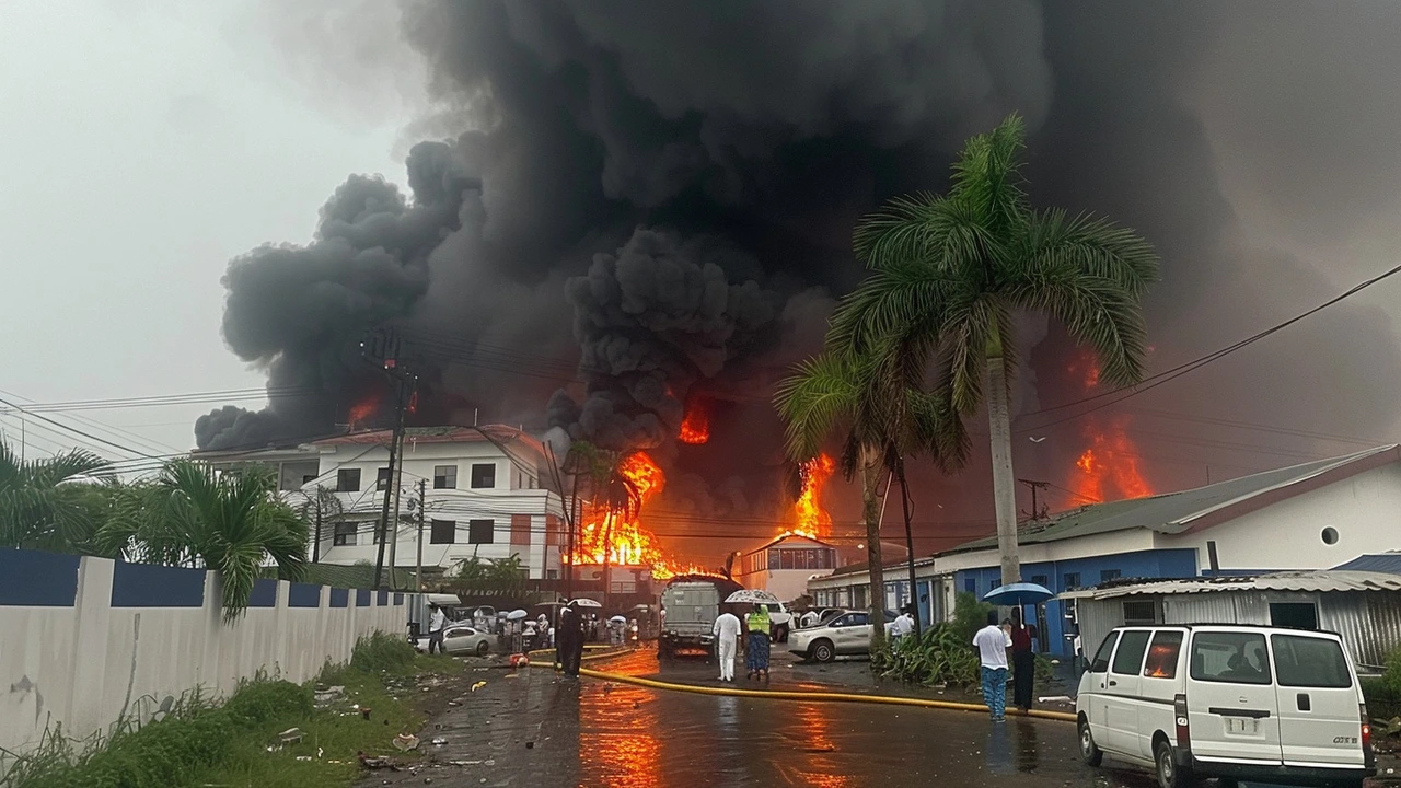 Fire Engulfs Christ Embassy Headquarters in Lagos, Prompting Swift Firefighting Response